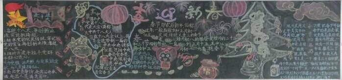 小學(xué)喜迎新春<a href=http://www.inspiredelm.com/heiban/ target=_blank class=infotextkey>黑板報(bào)</a>