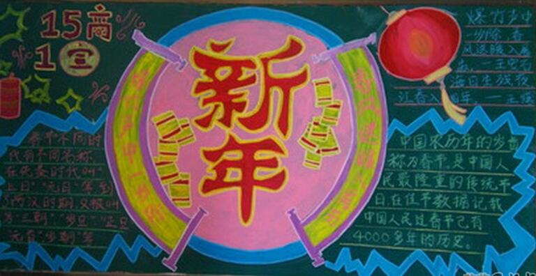 新年新氣象，2019新年黑板報(bào)