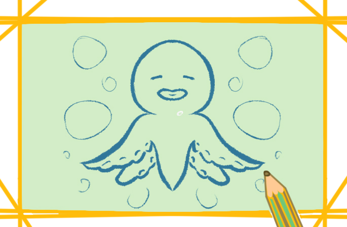 開心的章魚上色<a href=http://www.inspiredelm.com/jianbihua/ target=_blank class=infotextkey>簡筆畫</a>要怎么畫