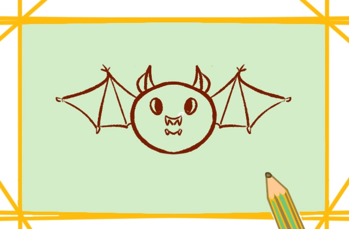 可怕的蝙蝠<a href=http://www.inspiredelm.com/jianbihua/ target=_blank class=infotextkey>簡(jiǎn)筆畫</a>圖片怎么畫