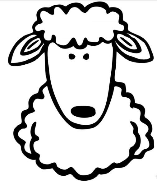 小綿羊動物簡筆