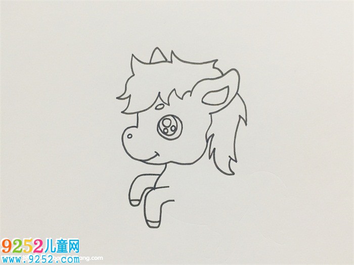 草原和馬怎么畫
