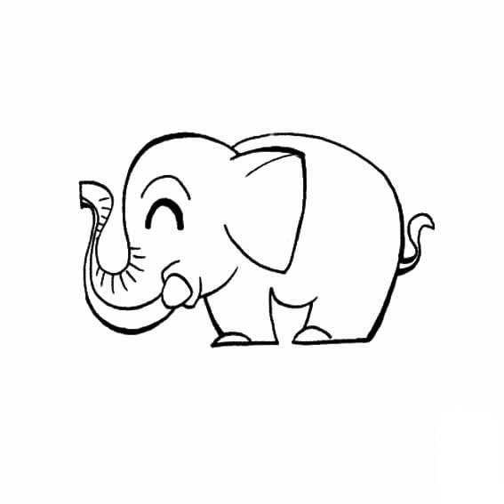大象吃牛排<a href=http://www.inspiredelm.com/jianbihua/ target=_blank class=infotextkey>簡(jiǎn)筆畫</a>圖片_大象吃牛排兒童繪畫圖集
