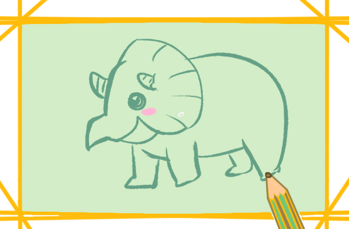 容易畫(huà)的三角龍上色<a href=http://www.inspiredelm.com/jianbihua/ target=_blank class=infotextkey>簡(jiǎn)筆畫(huà)</a>要怎么畫(huà)