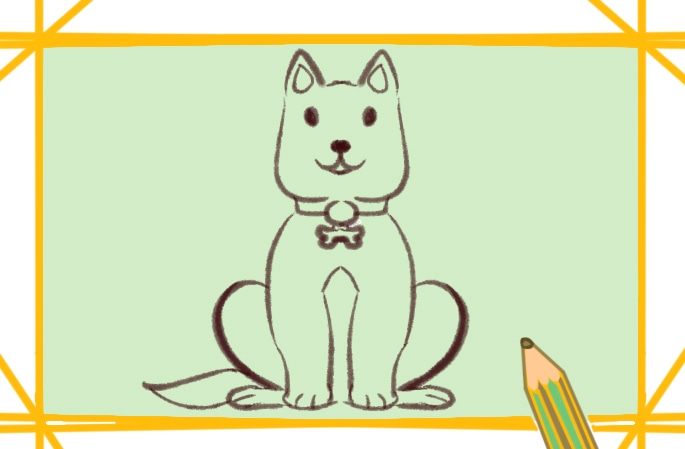 可愛的田園犬上色<a href=http://www.inspiredelm.com/jianbihua/ target=_blank class=infotextkey>簡筆畫</a>要怎么畫