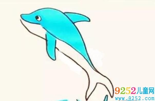 藍色海豚<a href=http://www.inspiredelm.com/jianbihua/ target=_blank class=infotextkey>簡筆畫</a>步驟