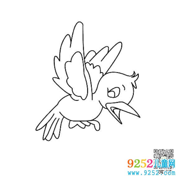 可愛的小鳥簡筆