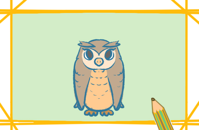 容易畫的貓頭鷹上色<a href=http://www.inspiredelm.com/jianbihua/ target=_blank class=infotextkey>簡筆畫</a>要怎么畫