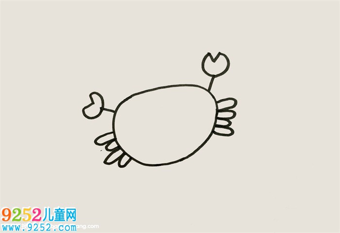 螃蟹怎么畫一步一步教