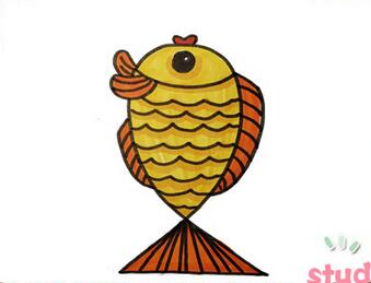 數(shù)字2畫小魚