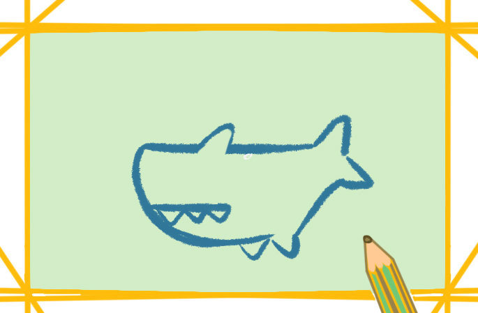 呆萌的鯊魚上色<a href=http://www.inspiredelm.com/jianbihua/ target=_blank class=infotextkey>簡(jiǎn)筆畫</a>要怎么畫