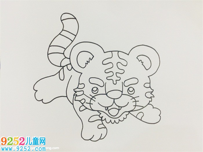 老虎<a href=http://www.inspiredelm.com/jianbihua/ target=_blank class=infotextkey>簡筆畫</a>步驟教程
