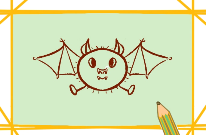 可怕的蝙蝠<a href=http://www.inspiredelm.com/jianbihua/ target=_blank class=infotextkey>簡(jiǎn)筆畫</a>圖片怎么畫
