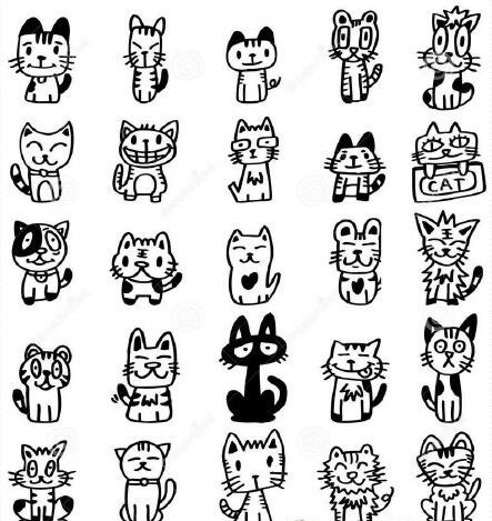 各種小動(dòng)物的<a href=http://www.inspiredelm.com/jianbihua/ target=_blank class=infotextkey>簡(jiǎn)筆畫</a>，可愛的小貓