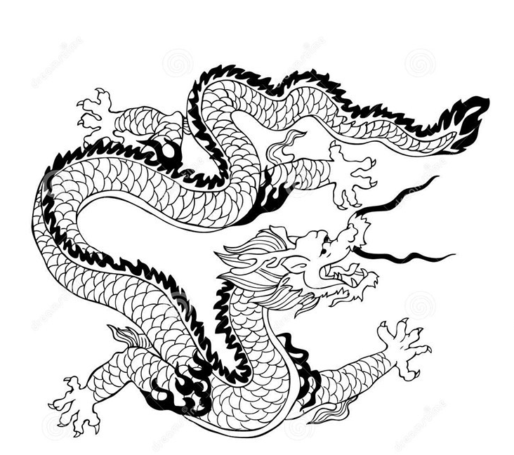 龍的簡筆畫，中國龍圖騰