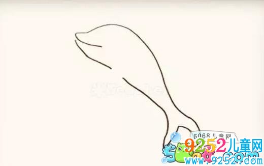 藍色海豚簡筆步驟