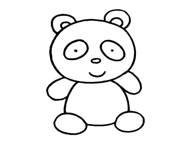 簡單的大熊貓簡筆