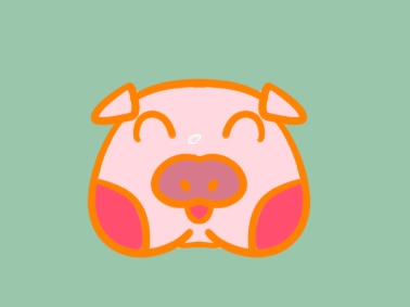 可愛的豬頭<a href=http://www.inspiredelm.com/jianbihua/ target=_blank class=infotextkey>簡(jiǎn)筆畫</a>圖片怎么畫