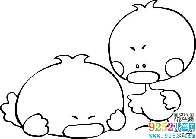 鴨子兒童簡筆圖片