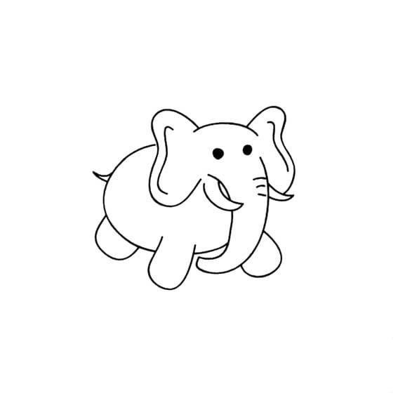 行走中的大象<a href=http://www.inspiredelm.com/jianbihua/ target=_blank class=infotextkey>簡筆畫</a>圖片_行走中的大象兒童繪畫圖集