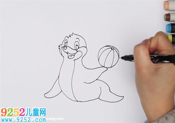 海獅<a href=http://www.inspiredelm.com/jianbihua/ target=_blank class=infotextkey>簡筆畫</a>