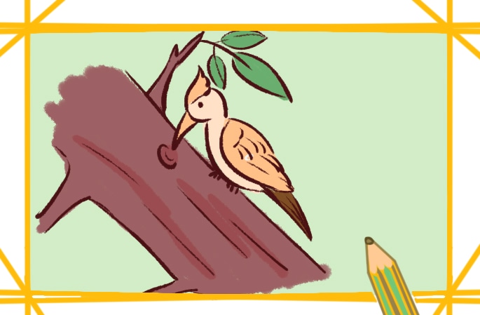 好看的啄木鳥<a href=http://www.inspiredelm.com/jianbihua/ target=_blank class=infotextkey>簡筆畫</a>圖片怎么畫