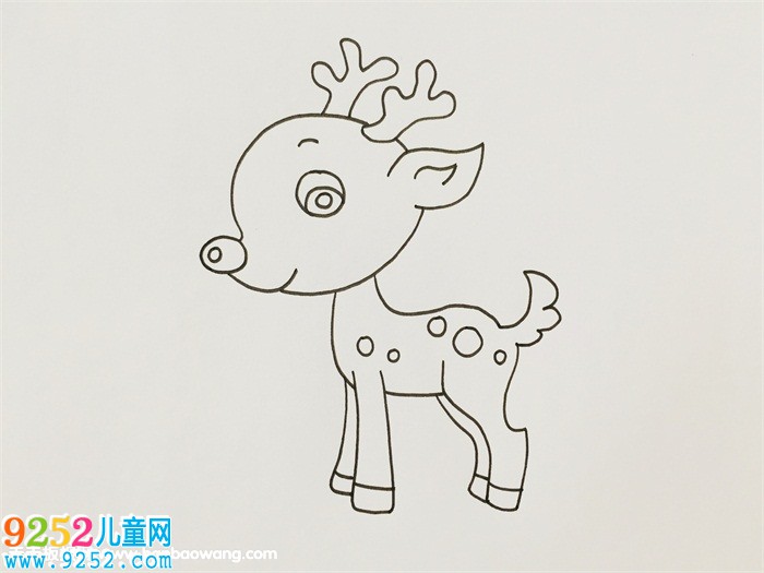 小梅花鹿怎么畫