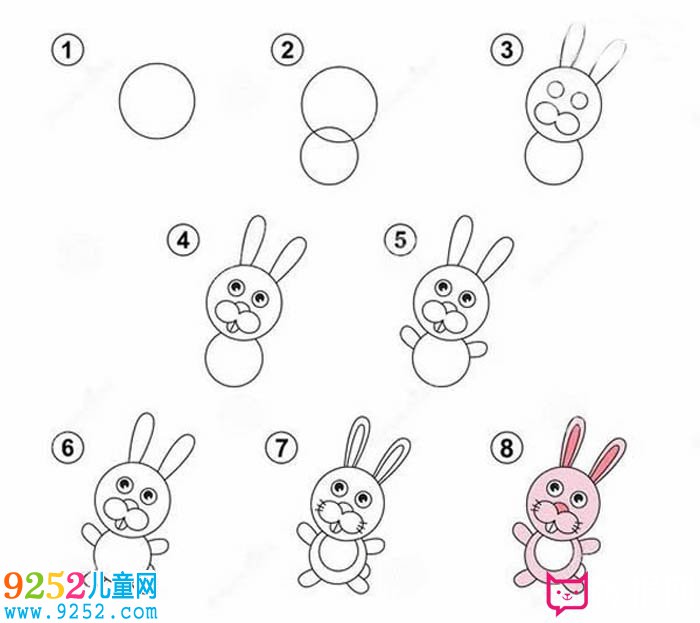 粉紅兔寶寶<a href=http://www.inspiredelm.com/jianbihua/ target=_blank class=infotextkey>簡筆畫</a>