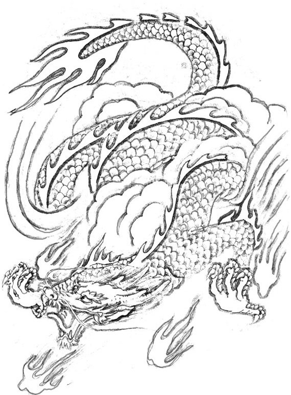 龍的簡筆畫，霸氣的龍