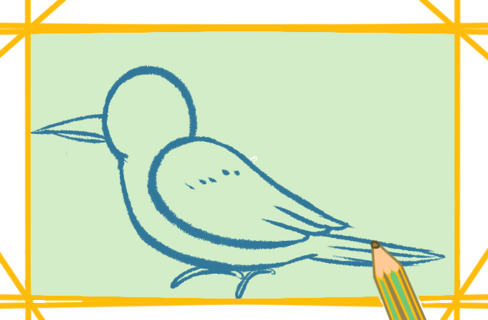 長嘴巴的鳥兒上色<a href=http://www.inspiredelm.com/jianbihua/ target=_blank class=infotextkey>簡筆畫</a>要怎么畫