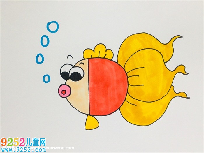 簡單漂亮的金魚怎么畫