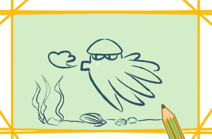 好看的烏賊<a href=http://www.inspiredelm.com/jianbihua/ target=_blank class=infotextkey>簡筆畫</a>圖片怎么畫