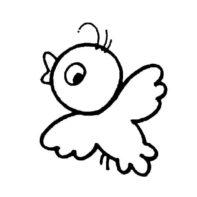 飛翔的小鳥(niǎo)<a href=http://www.inspiredelm.com/jianbihua/ target=_blank class=infotextkey>簡(jiǎn)筆畫(huà)</a>圖片_小鳥(niǎo)兒童繪畫(huà)作品圖集