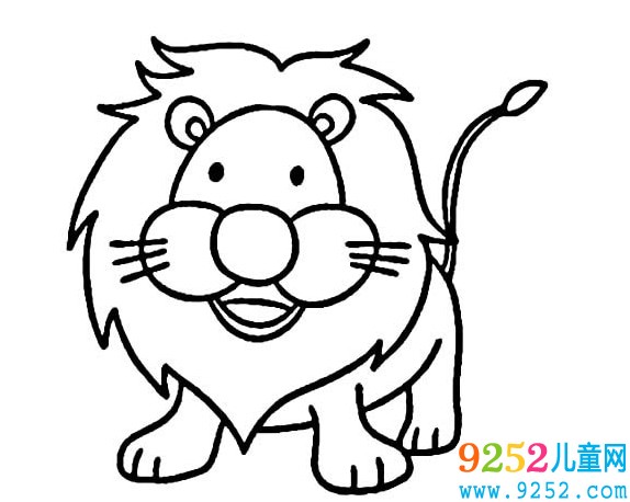 兇猛的獅子動(dòng)物<a href=http://www.inspiredelm.com/jianbihua/ target=_blank class=infotextkey>簡筆畫</a>