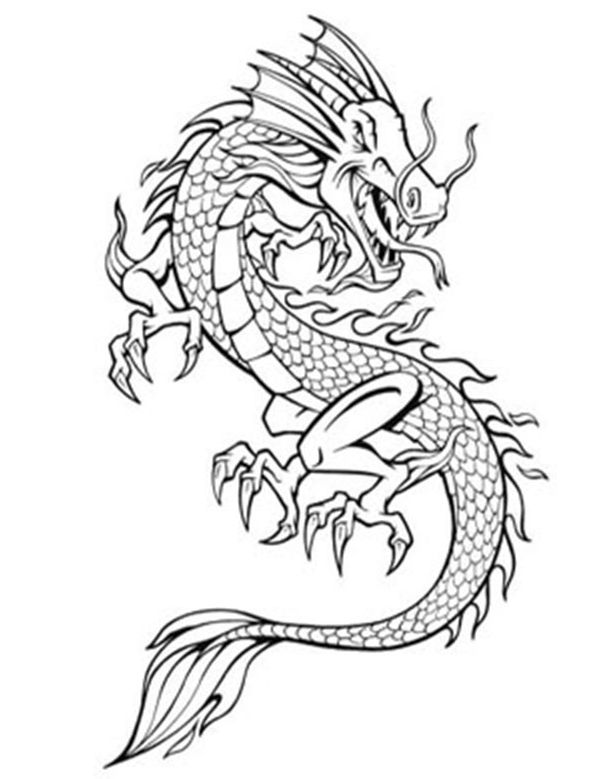 中國龍的畫法，簡筆畫龍
