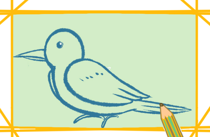 長嘴巴的鳥兒上色<a href=http://www.inspiredelm.com/jianbihua/ target=_blank class=infotextkey>簡筆畫</a>要怎么畫