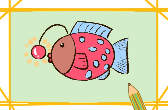 可愛好看的魚上色<a href=http://www.inspiredelm.com/jianbihua/ target=_blank class=infotextkey>簡筆畫</a>要怎么畫