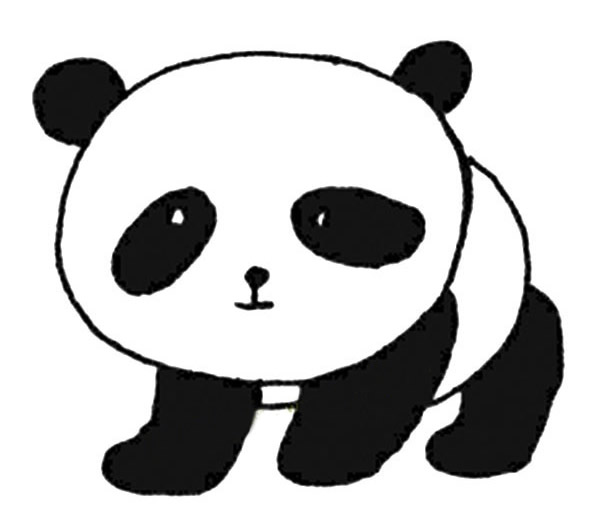 動物簡筆畫大全，超可愛的大熊貓簡筆畫