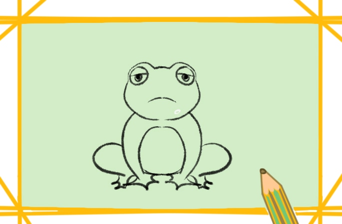困倦的青蛙<a href=http://www.inspiredelm.com/jianbihua/ target=_blank class=infotextkey>簡筆畫</a>圖片怎么畫