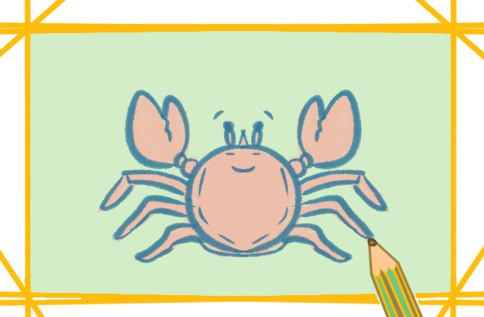 可愛(ài)的大閘蟹上色<a href=http://www.inspiredelm.com/jianbihua/ target=_blank class=infotextkey>簡(jiǎn)筆畫(huà)</a>要怎么畫(huà)