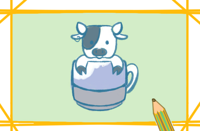 可愛的黑白奶牛上色<a href=http://www.inspiredelm.com/jianbihua/ target=_blank class=infotextkey>簡筆畫</a>要怎么畫