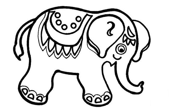 大象<a href=http://www.inspiredelm.com/jianbihua/ target=_blank class=infotextkey>簡筆畫</a>圖片_兒童繪畫作品圖集