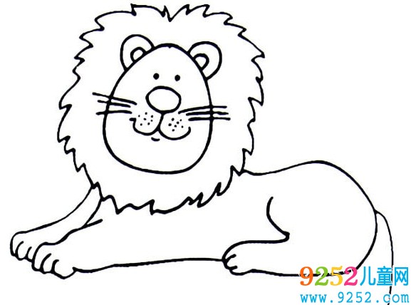 兇猛的獅子動(dòng)物<a href=http://www.inspiredelm.com/jianbihua/ target=_blank class=infotextkey>簡筆畫</a>