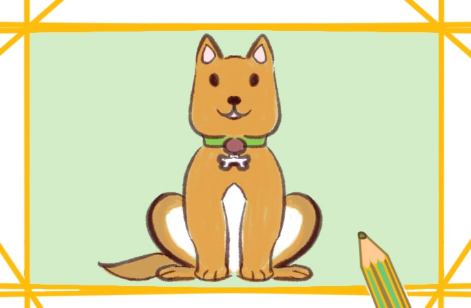 可愛的田園犬簡筆畫教程步驟