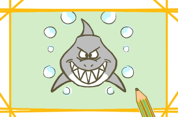 簡單的大白鯊<a href=http://www.inspiredelm.com/jianbihua/ target=_blank class=infotextkey>簡筆畫</a>圖片怎么畫