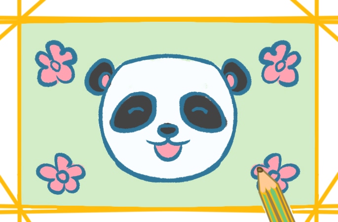 熊貓簡筆畫圖片一學就會