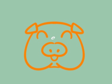 可愛的豬頭<a href=http://www.inspiredelm.com/jianbihua/ target=_blank class=infotextkey>簡(jiǎn)筆畫</a>圖片怎么畫