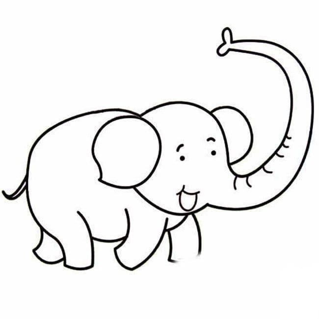 大象<a href=http://www.inspiredelm.com/jianbihua/ target=_blank class=infotextkey>簡筆畫</a>圖片_兒童繪畫作品圖集
