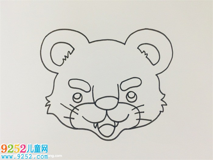 老虎<a href=http://www.inspiredelm.com/jianbihua/ target=_blank class=infotextkey>簡筆畫</a>步驟教程
