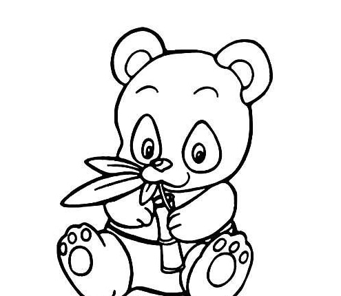 大熊貓動物兒童簡筆